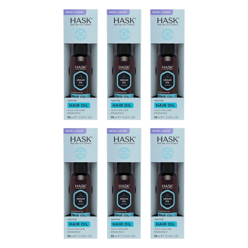 Hask Argan Oil Repairing Hair Oil Vial 59mL Pack of 6