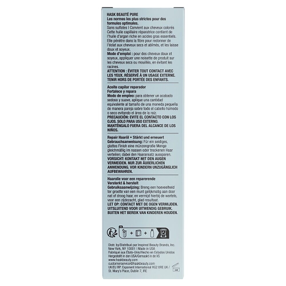 Hask Argan Oil Repairing Hair Oil Vial 59mL