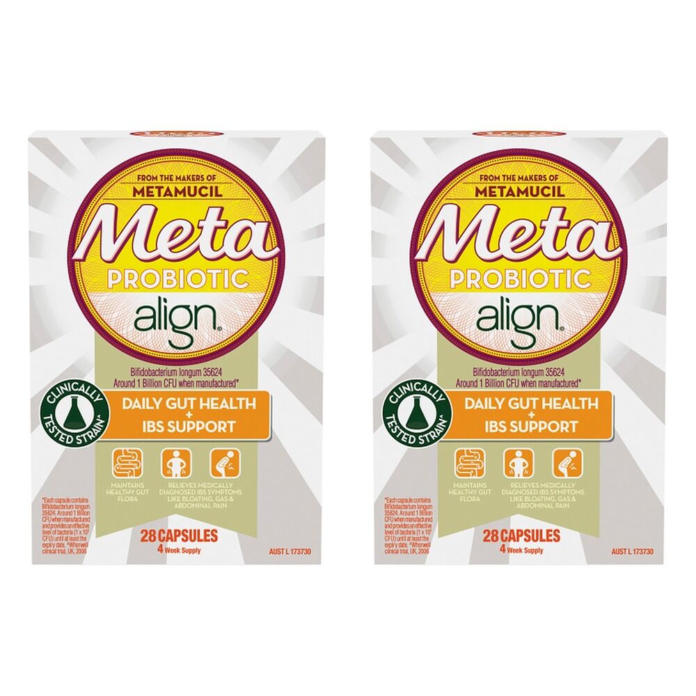Metamucil Meta Probiotic Align 28 Capsules Pack of 2