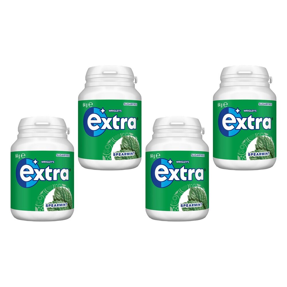 Extra Spearmint Sugar Free Chewing Gum 64g x 6 Bundle of 4