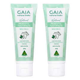 GAIA Natural Baby Probiotic Toothpaste Mild Mint 50g Pack of 2