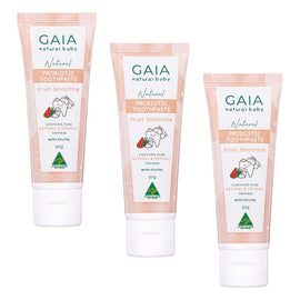 GAIA Natural Probiotic Toothpaste Fruit Smoothie 50g Pack of 3