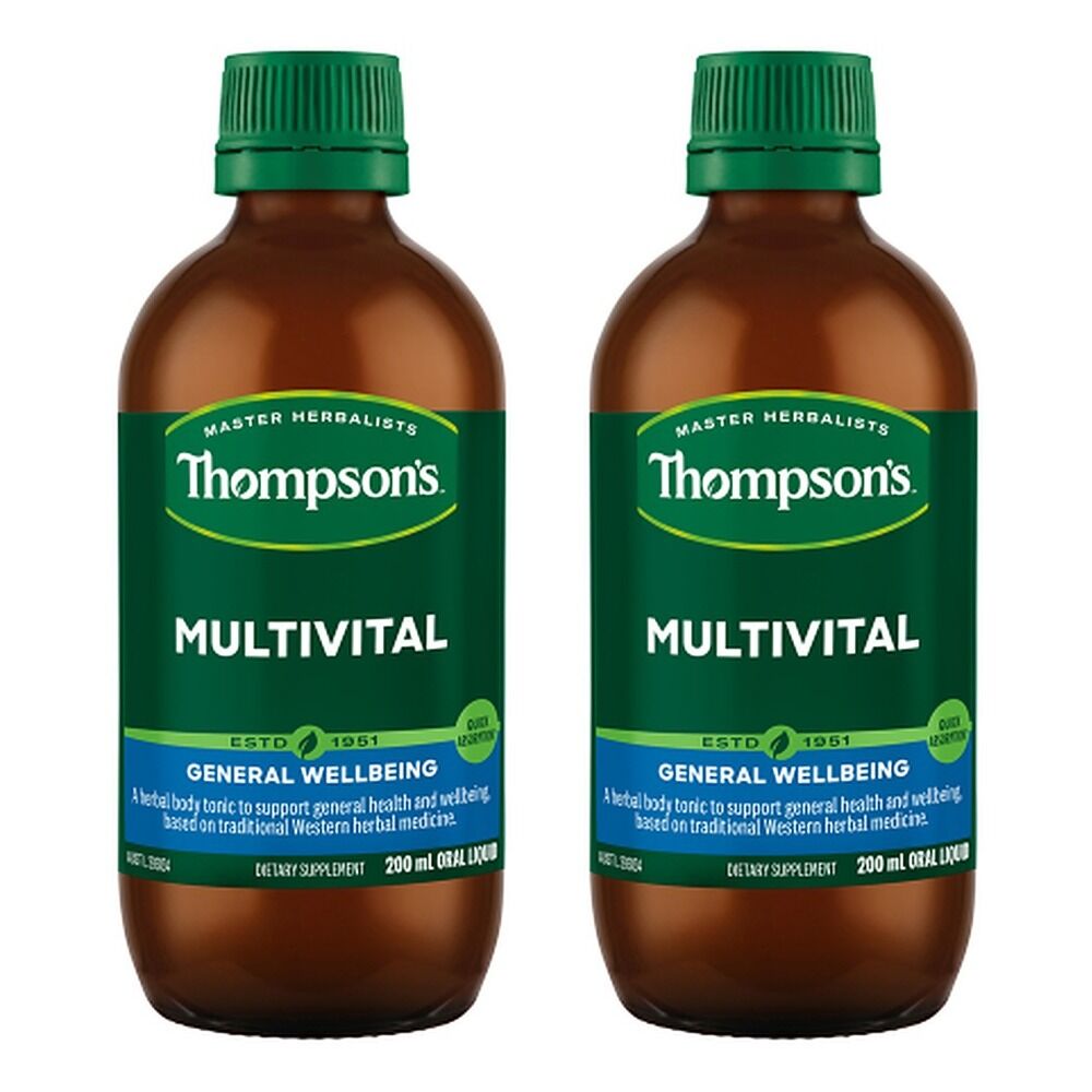 Thompson's Multivital Herbal Body Tonic 200mL Pack of 2