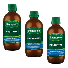Thompson's Multivital Herbal Body Tonic 200mL Pack of 3
