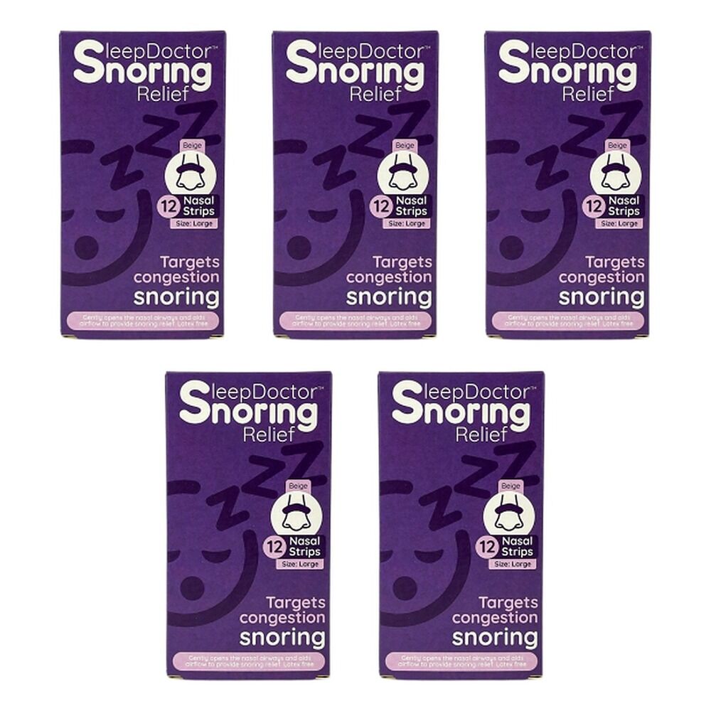Sleep Doctor Nasal Strips Large 12 Pack Bundle of 5