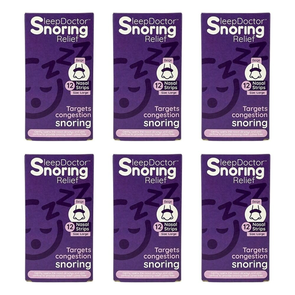 Sleep Doctor Nasal Strips Large 12 Pack Bundle of 6