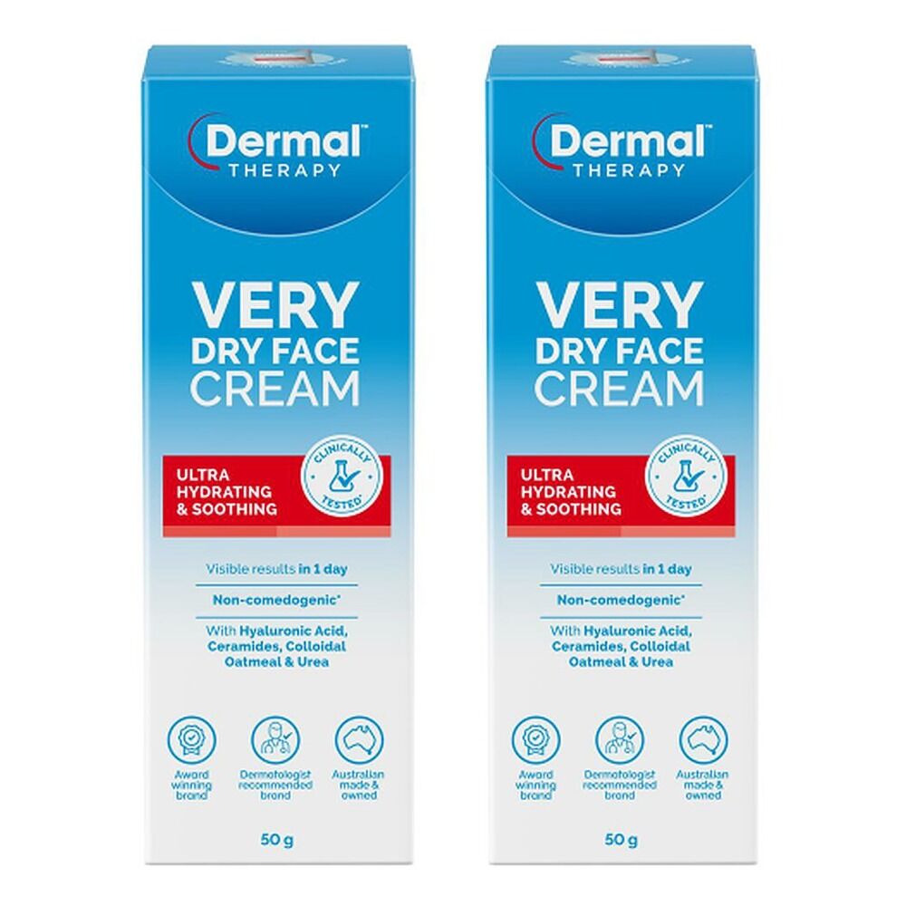 Dermal Therapy Very Dry Face Cream 50g Pack of 2