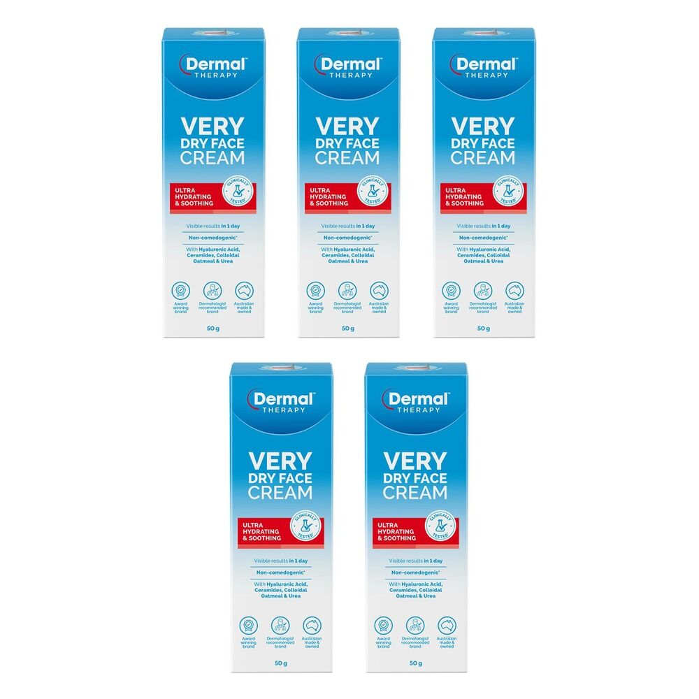 Dermal Therapy Very Dry Face Cream 50g Pack of 5