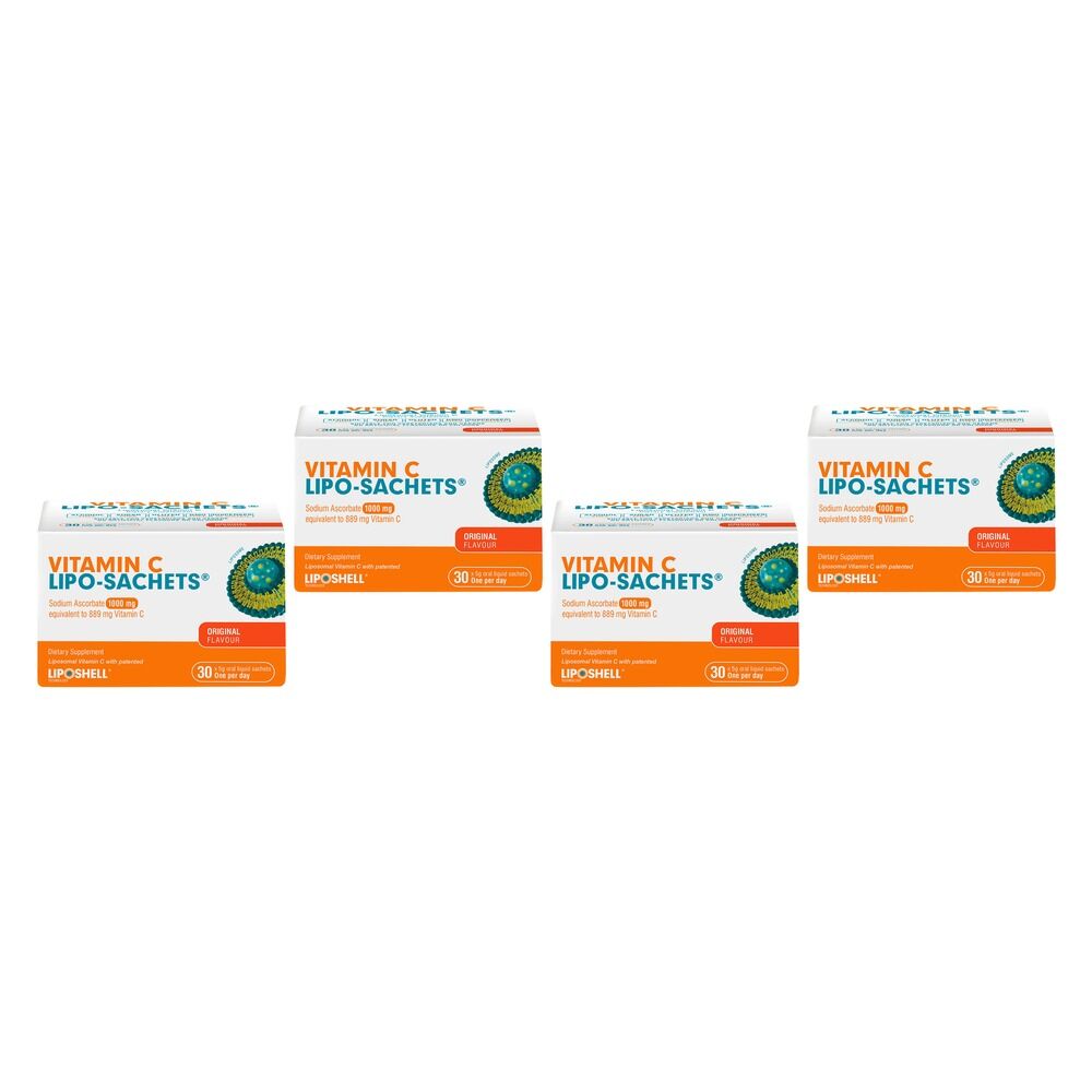 Lipo-Sachets Vitamin C Original Flavour Sachets 5g 30 Pack Bundle of 4