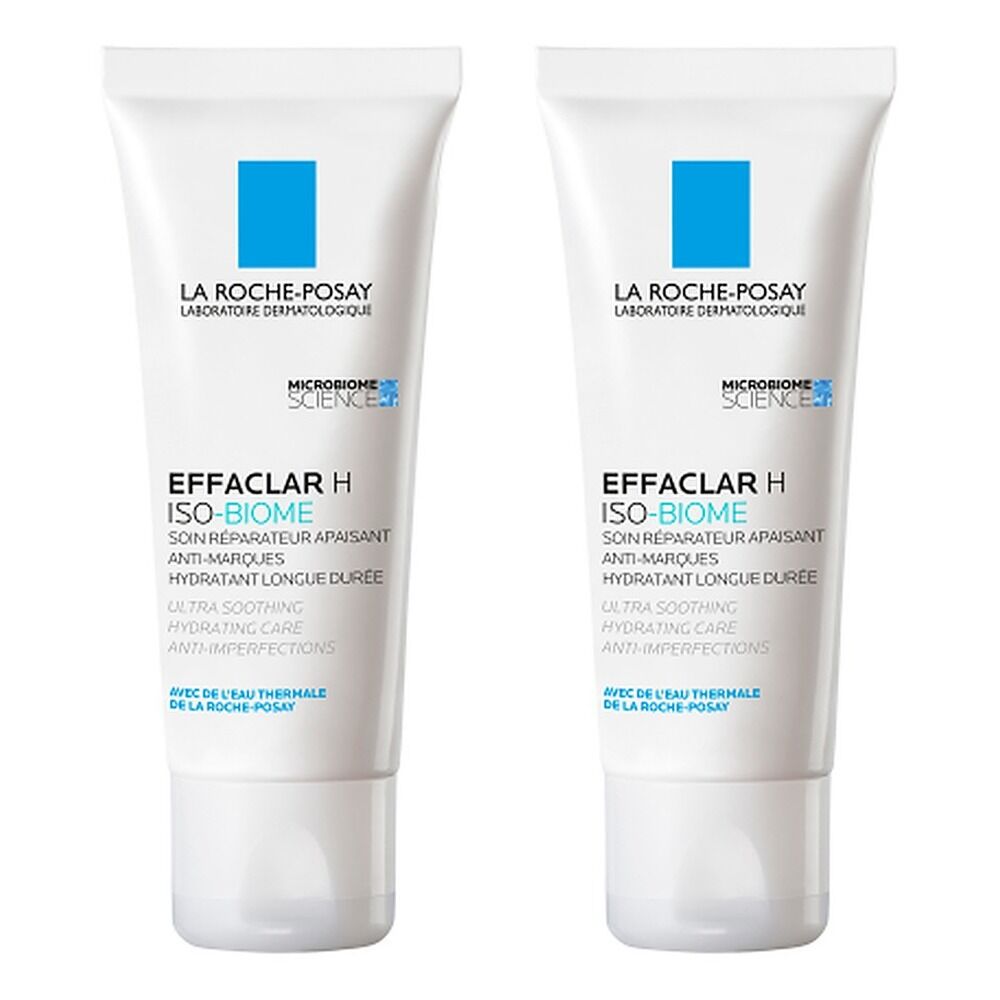 La Roche-Posay Effaclar H Iso-Biome Moisturiser 40mL Pack of 2