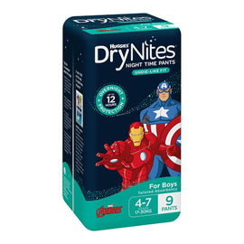 Huggies DryNites Night Time Pants Boys 4-7 Years 9 Pack x 3