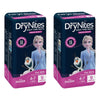 Huggies DryNites Night Time Pants Girls 4-7 Years 9 Pack x 3 Bundle of 2