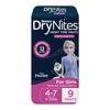 Huggies DryNites Night Time Pants Girls 4-7 Years 9 Pack x 3