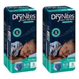 Huggies DryNites Night Time Pants Boys 8-15 Years 8 Pack x 3 Bundle of 2