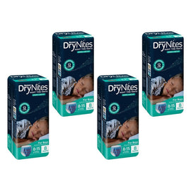 Huggies DryNites Night Time Pants Boys 8-15 Years 8 Pack x 3 Bundle of 4
