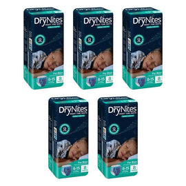 Huggies DryNites Night Time Pants Boys 8-15 Years 8 Pack x 3 Bundle of 5