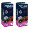 Huggies DryNites Night Time Pants Girls 8-15 Years 8 Pack x 3 Bundle of 2