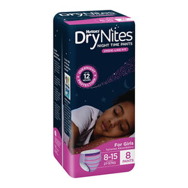 Huggies DryNites Night Time Pants Girls 8-15 Years 8 Pack x 3