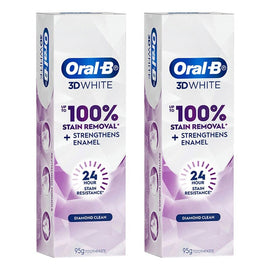 Oral-B 3D White Lasting White Enamel Strong Toothpaste 95g Pack of 2