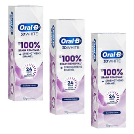 Oral-B 3D White Lasting White Enamel Strong Toothpaste 95g Pack of 3