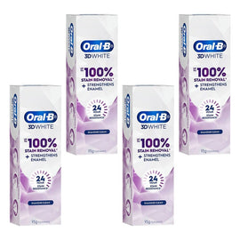Oral-B 3D White Lasting White Enamel Strong Toothpaste 95g Pack of 4