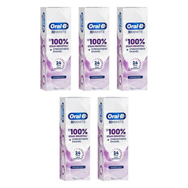 Oral-B 3D White Lasting White Enamel Strong Toothpaste 95g Pack of 5