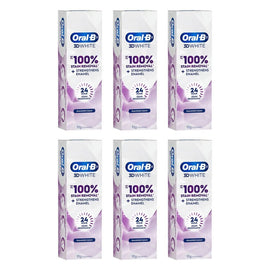 Oral-B 3D White Lasting White Enamel Strong Toothpaste 95g Pack of 6