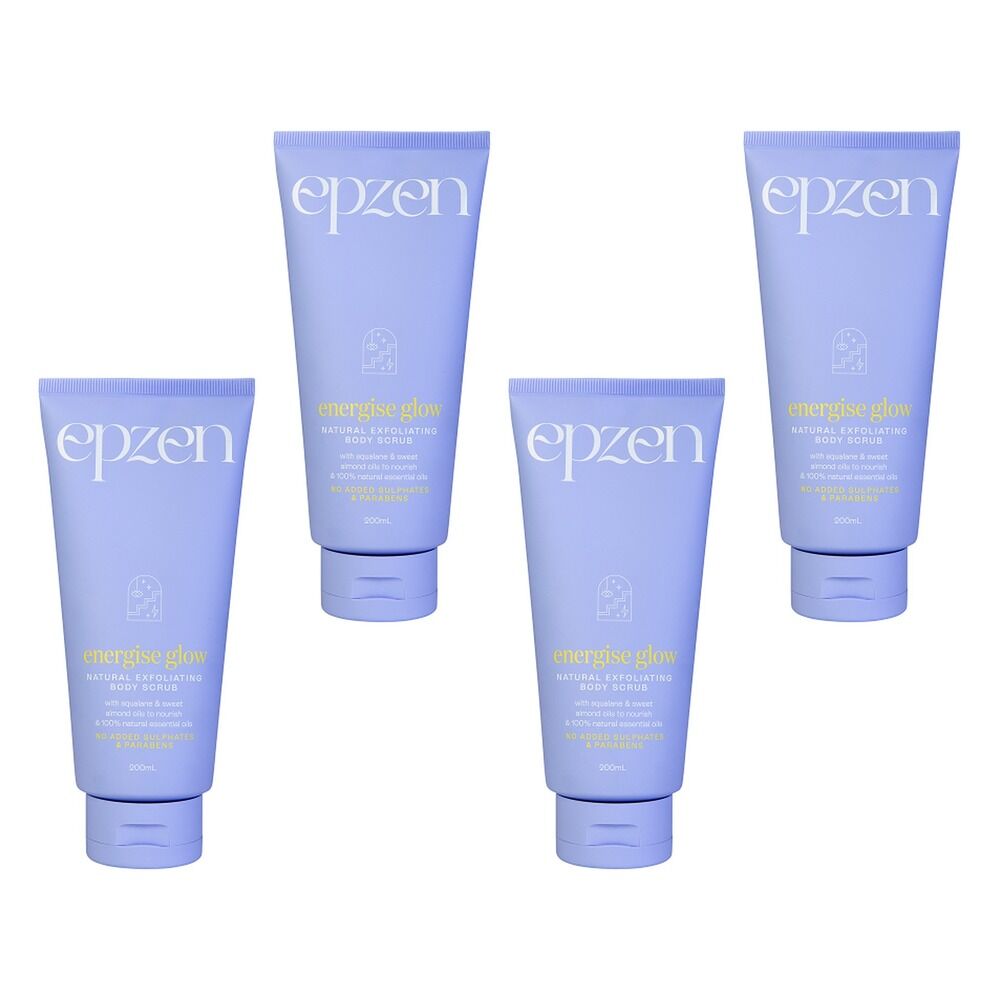 EpZen Energise Glow Body Scrub 200mL Pack of 4
