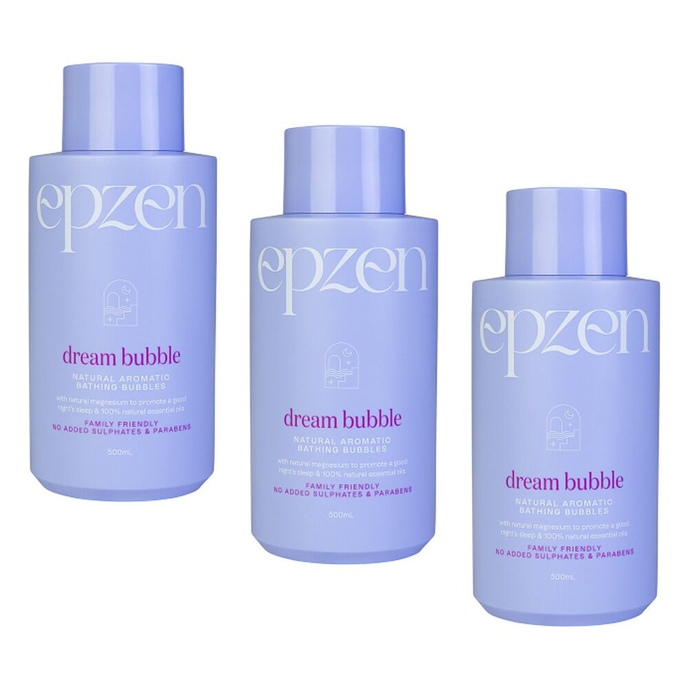 EpZen Dream Bubble Aromatic Bathing Bubbles 500mL x 3 Bundle of 3