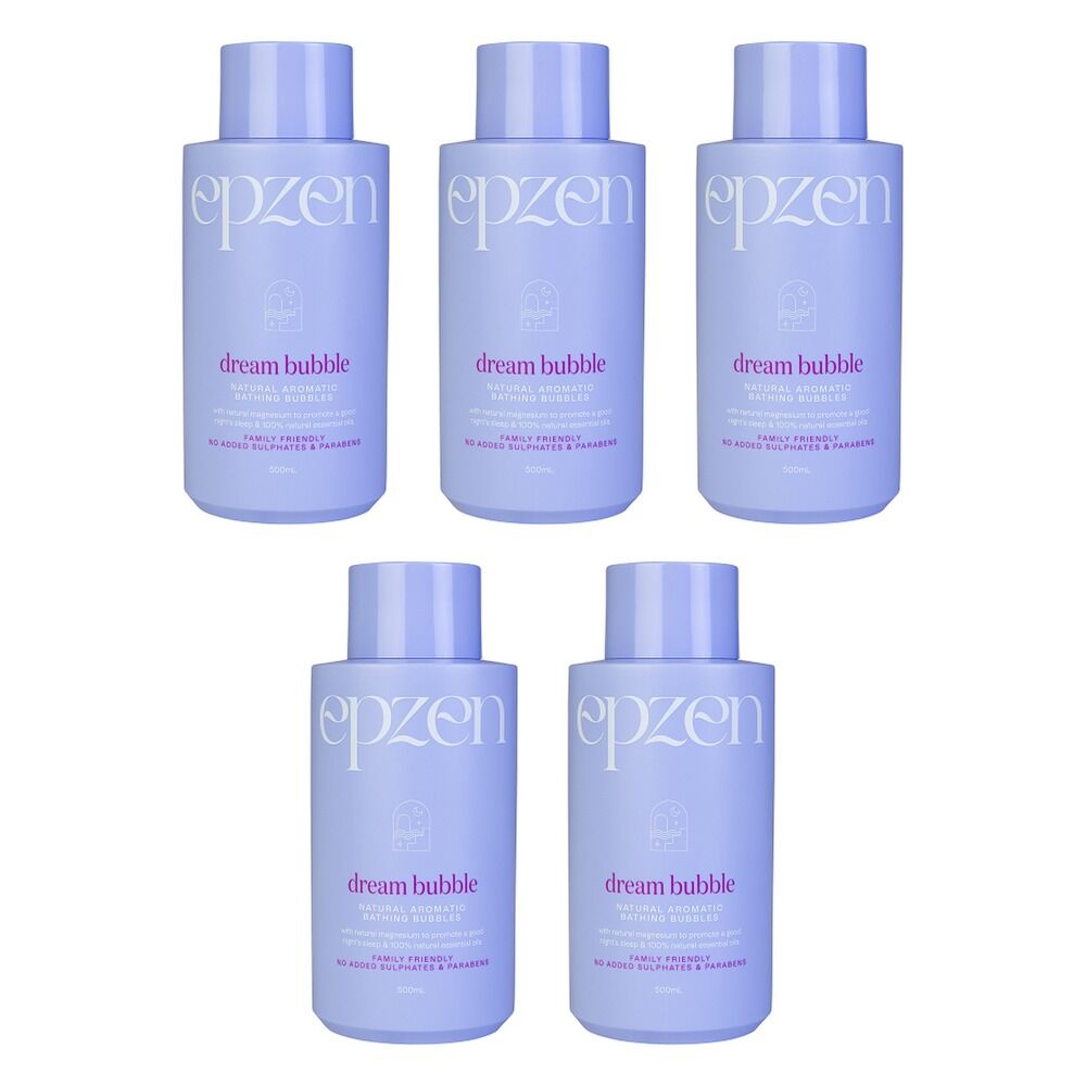 EpZen Dream Bubble Aromatic Bathing Bubbles 500mL x 3 Bundle of 5