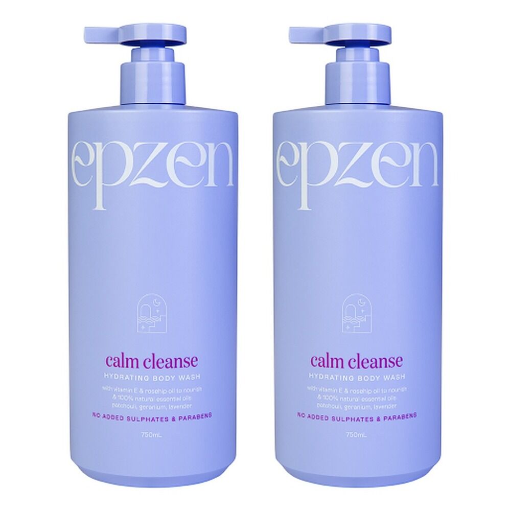 EpZen Calm Cleanse Hydrating Body Wash 750mL x 3 Bundle of 2