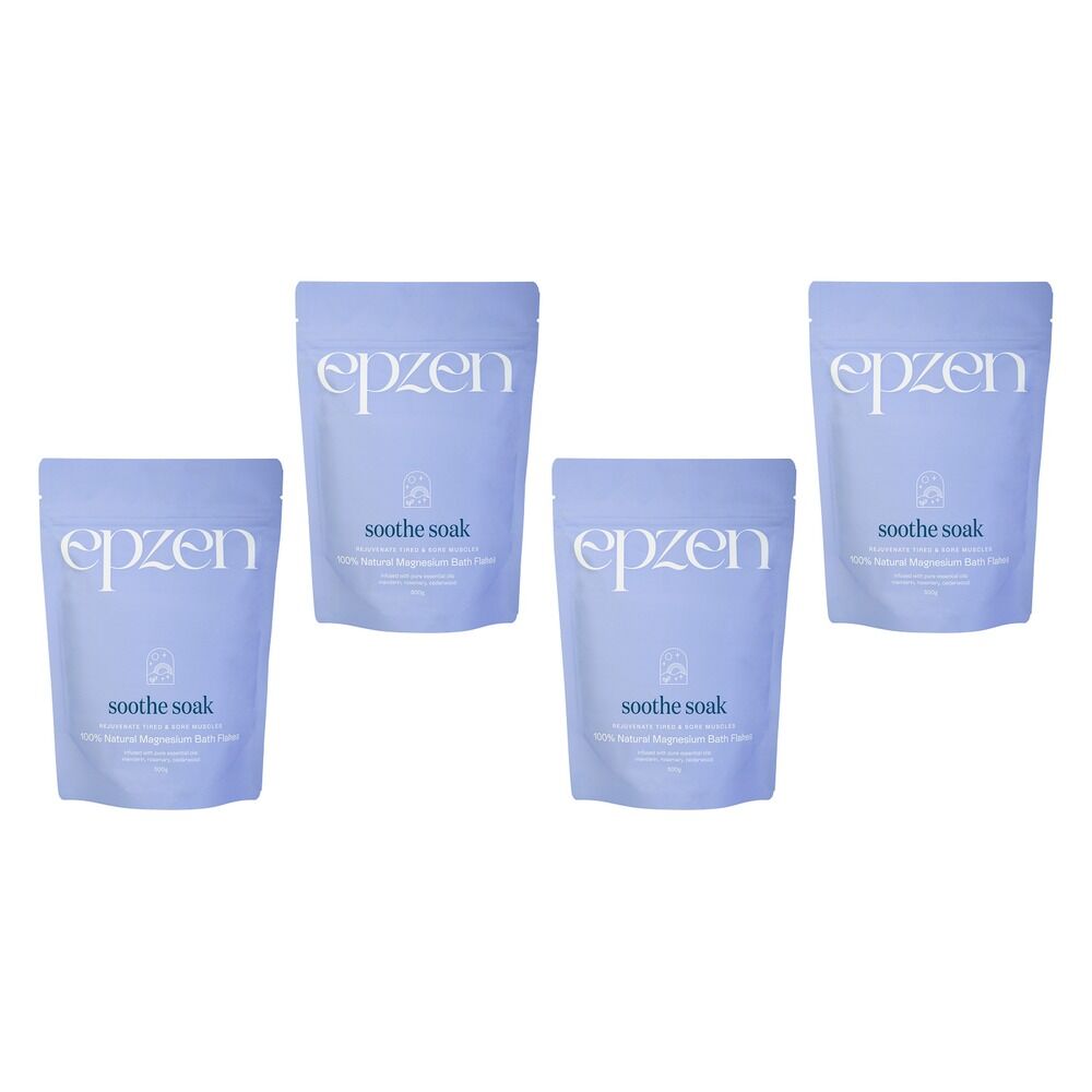 EpZen Soothe Soak Magnesium Bath Flakes 500g Pack of 4