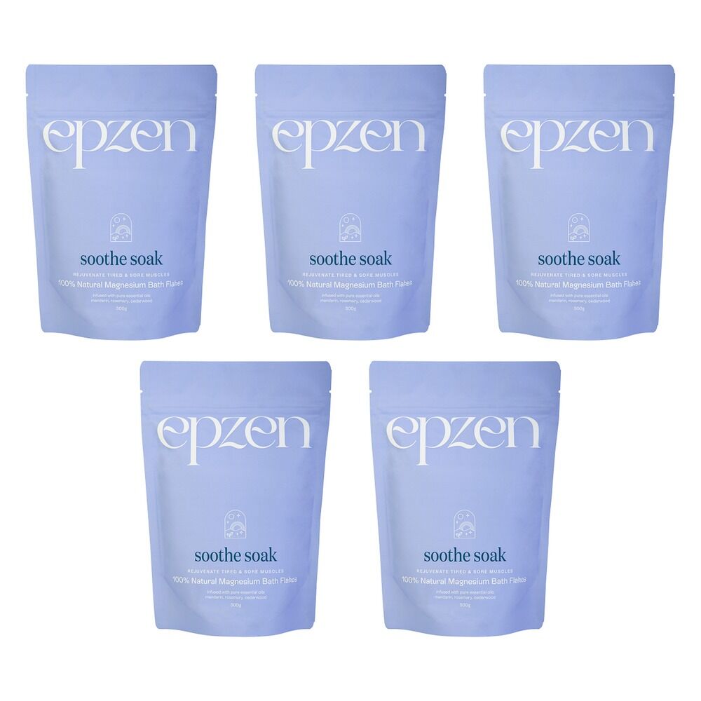 EpZen Soothe Soak Magnesium Bath Flakes 500g Pack of 5