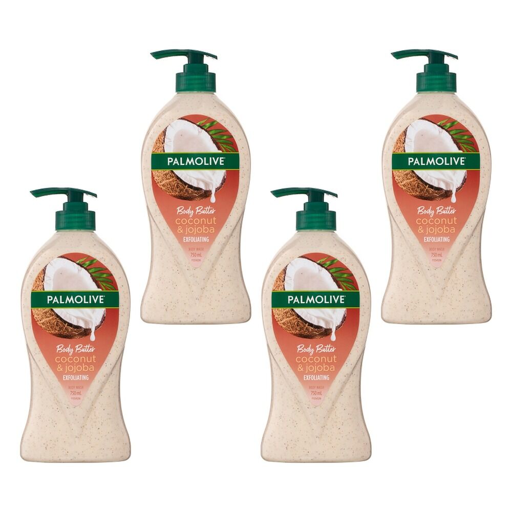 Palmolive Body Butter Coconut & Jojoba Body Wash 750mL Pack of 4