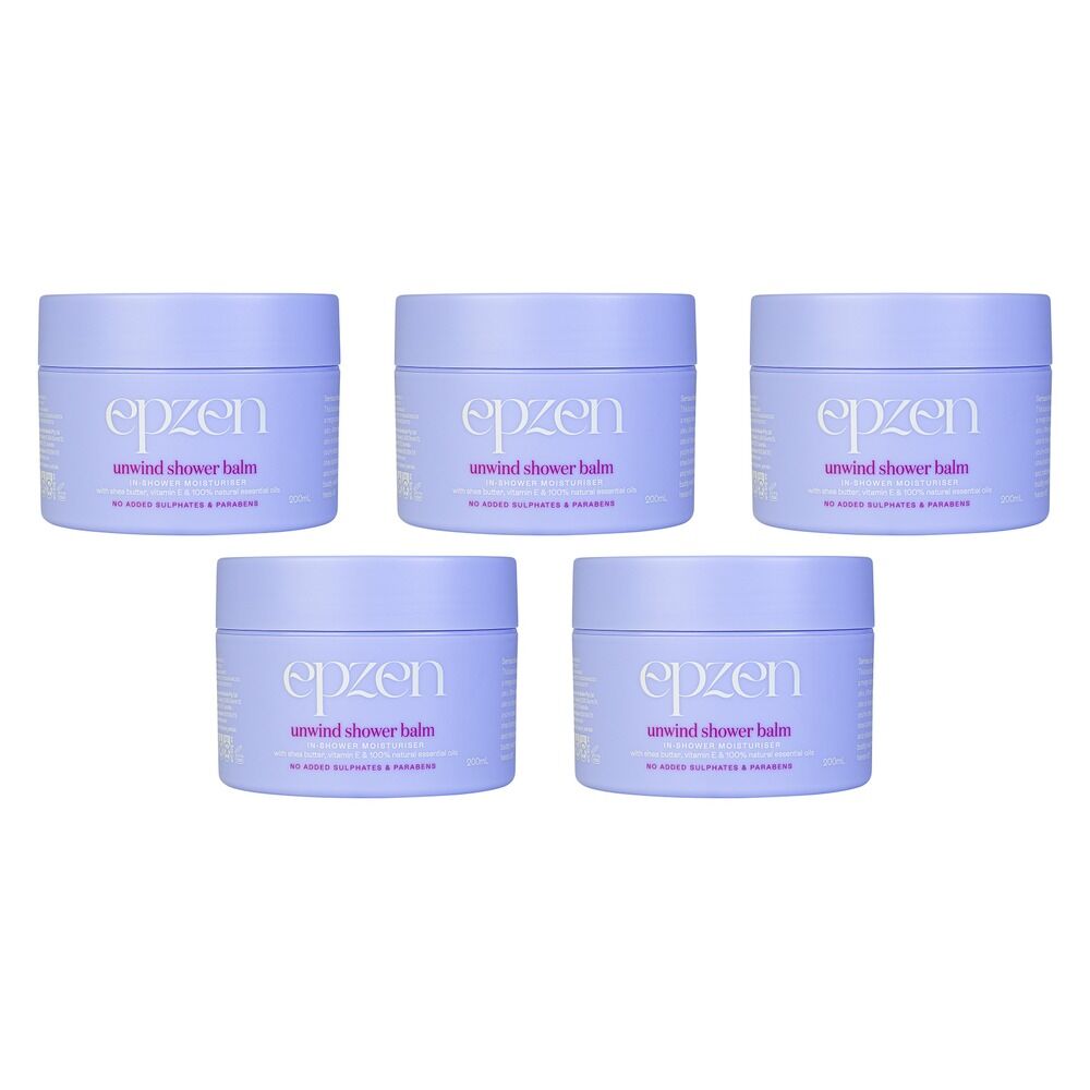 EpZen Unwind Shower Balm In-Shower Moisturiser 200mL Pack of 5