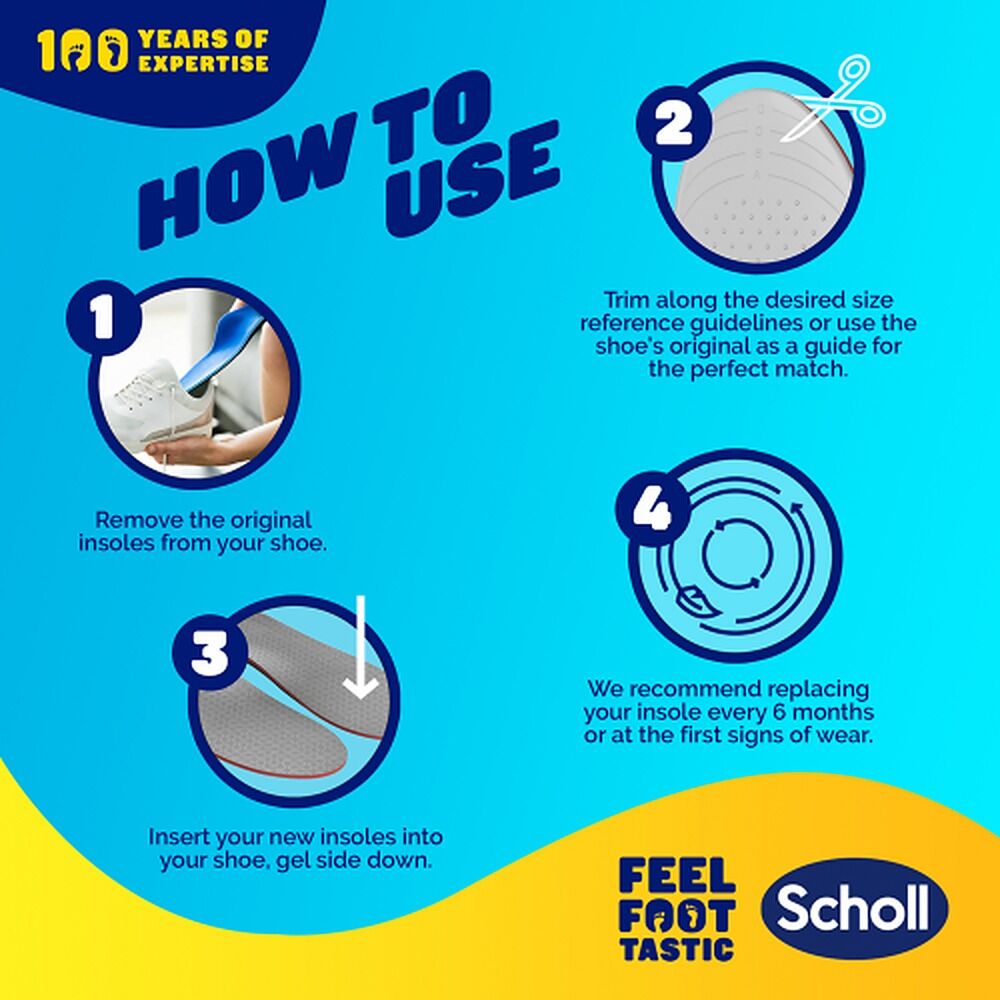 Scholl LiquiFlex Extra Support Insole Small 4.5-8.5