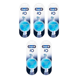Oral-B iO Advanced Clean Replacement Heads White 2 Pack Bundle of 5
