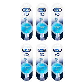 Oral-B iO Advanced Clean Replacement Heads White 2 Pack Bundle of 6