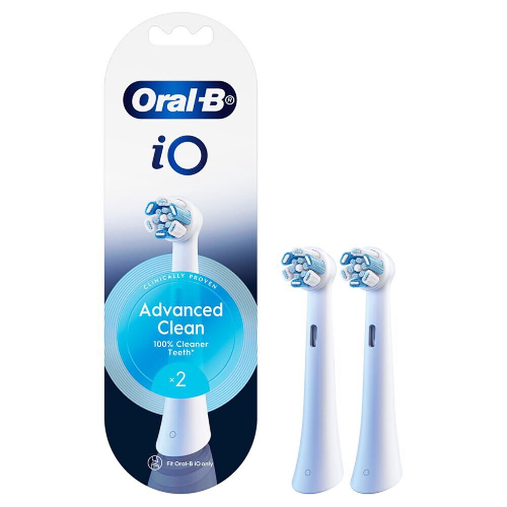Oral-B iO Advanced Clean Replacement Heads White 2 Pack