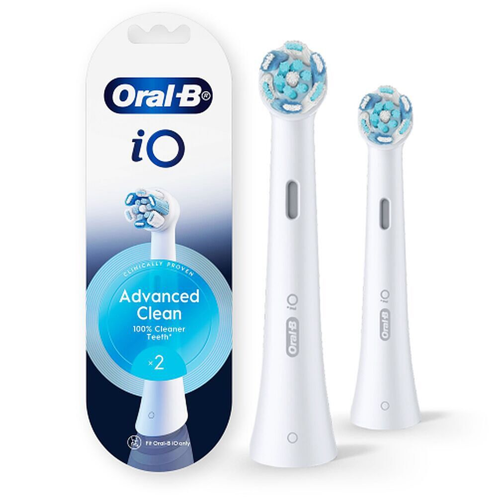 Oral-B iO Advanced Clean Replacement Heads White 2 Pack