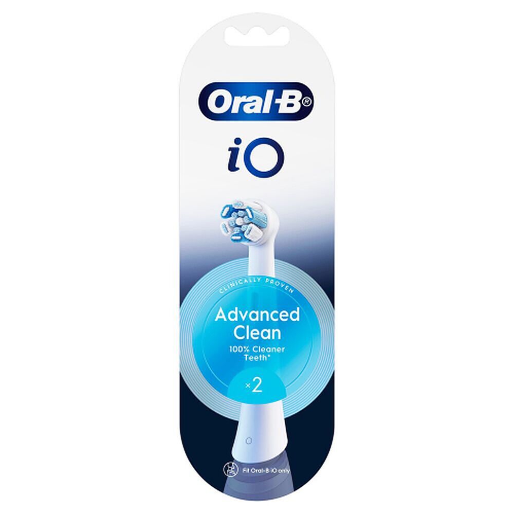 Oral-B iO Advanced Clean Replacement Heads White 2 Pack
