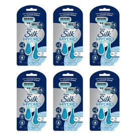 Schick Silk Hydro Sensitive Care Disposable Razors 2 Pack Bundle of 6