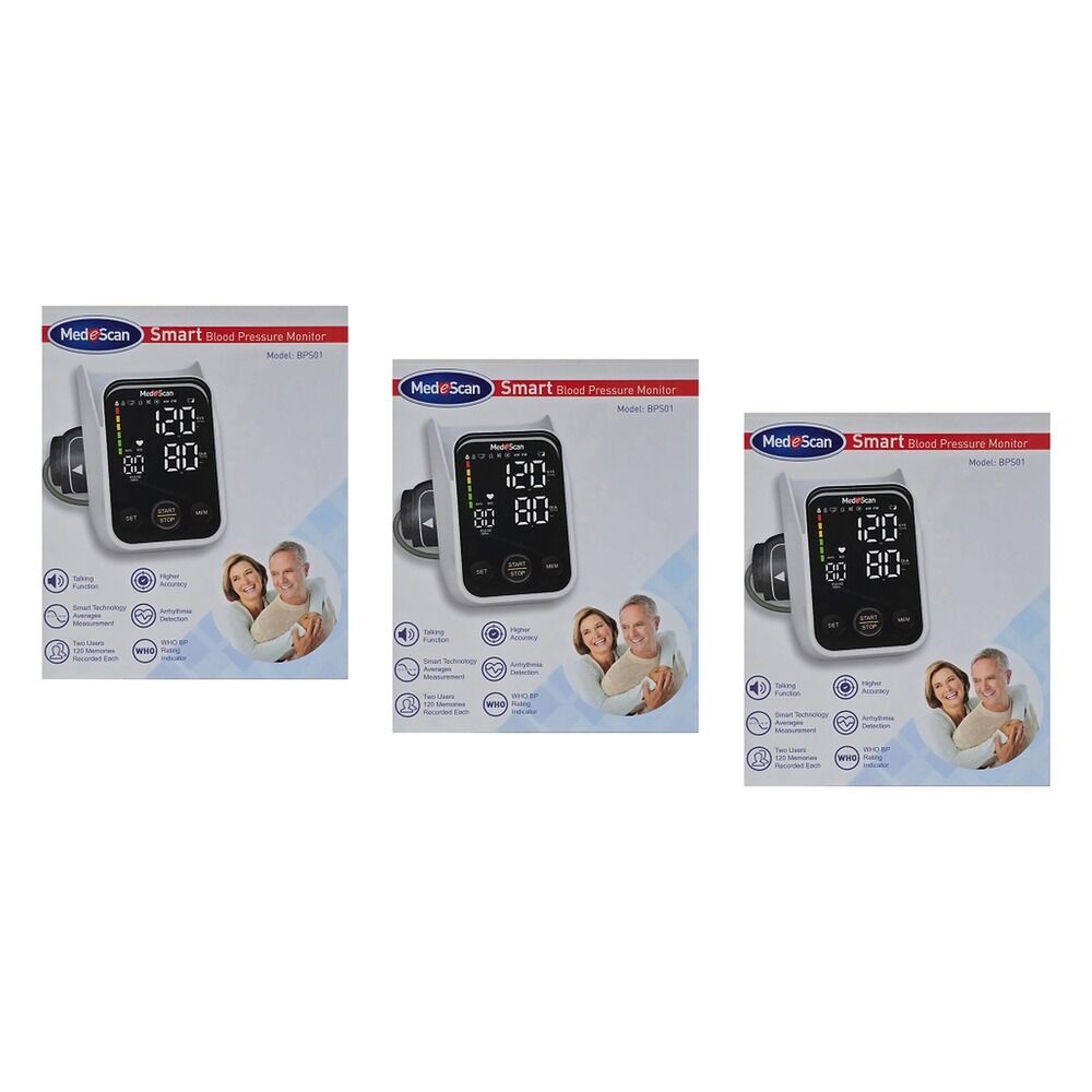 Medescan Intelligent Blood Pressure Monitor Pack of 3