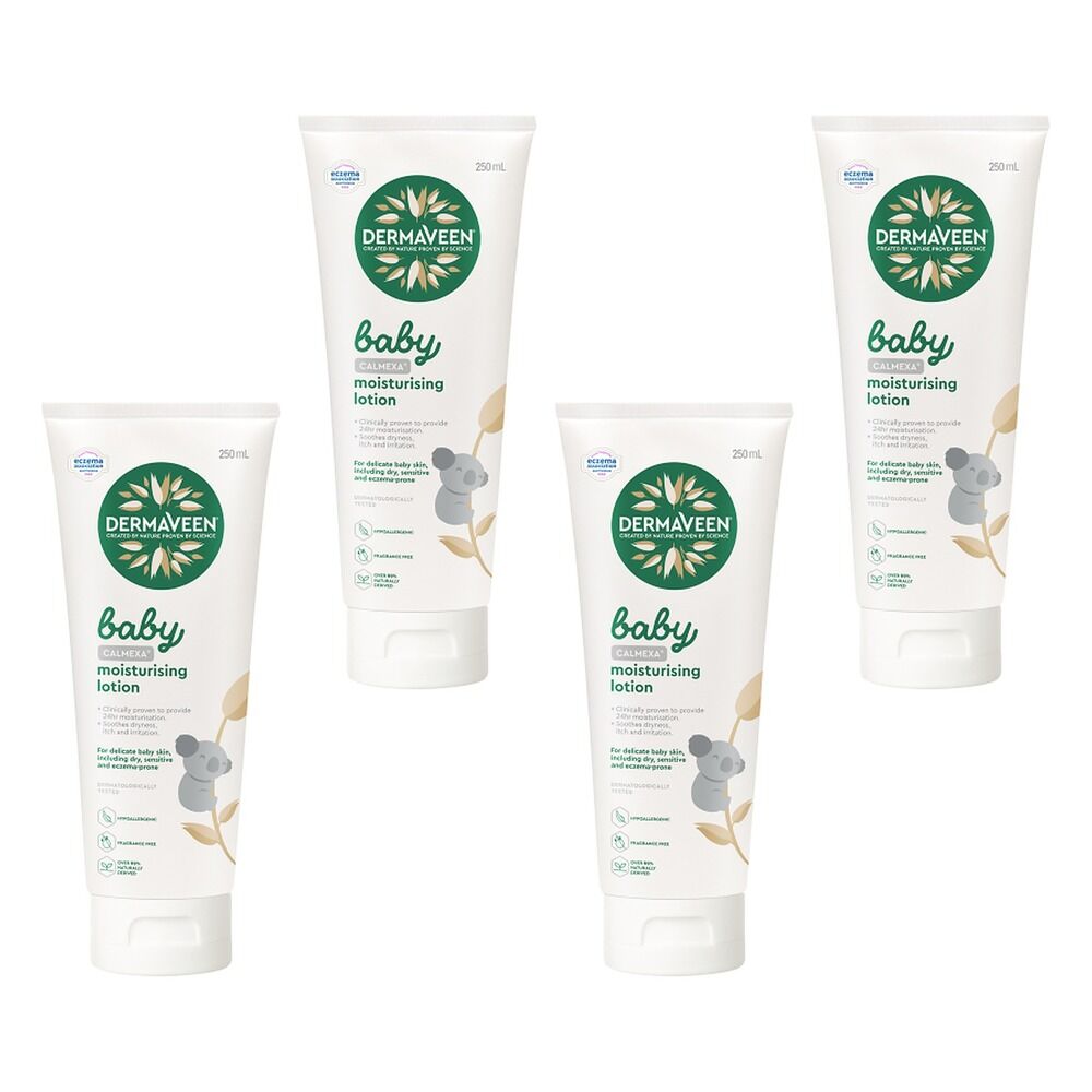 DermaVeen Baby Calmexa Moisturising Lotion 250mL x 3 Bundle of 4