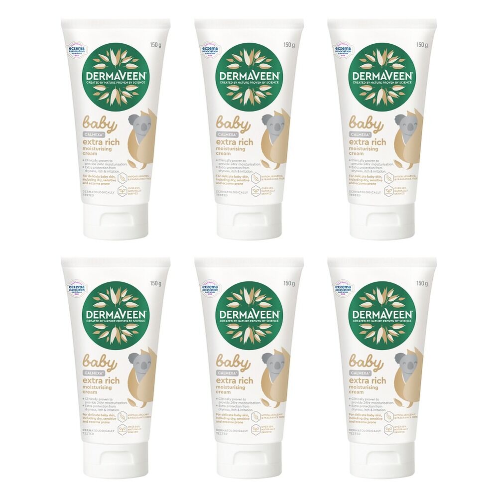 DermaVeen Baby Calmexa Extra Rich Moisturising Cream 150g Pack of 6