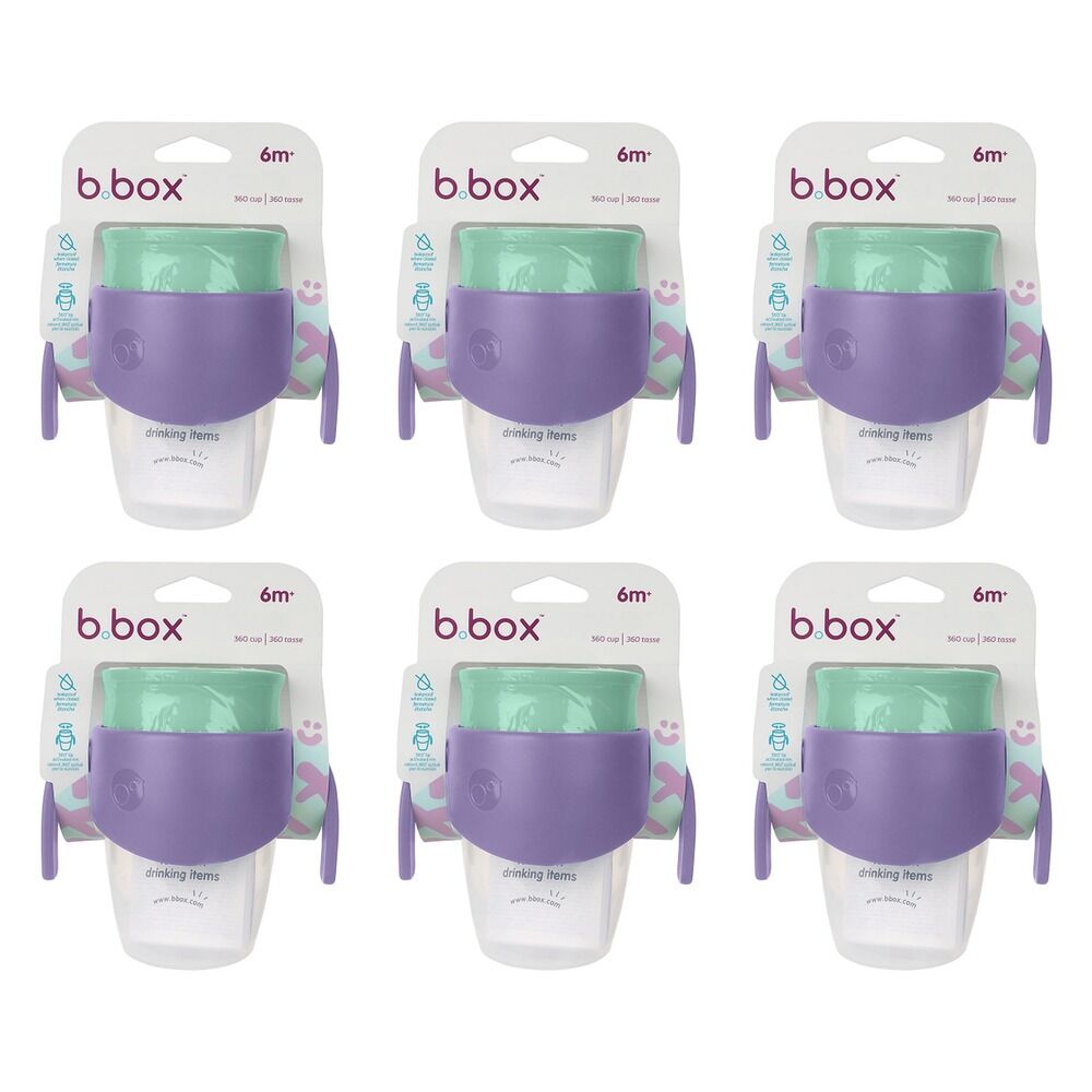 B.Box 360 Cup Lilac Pop 6m+ Pack of 6