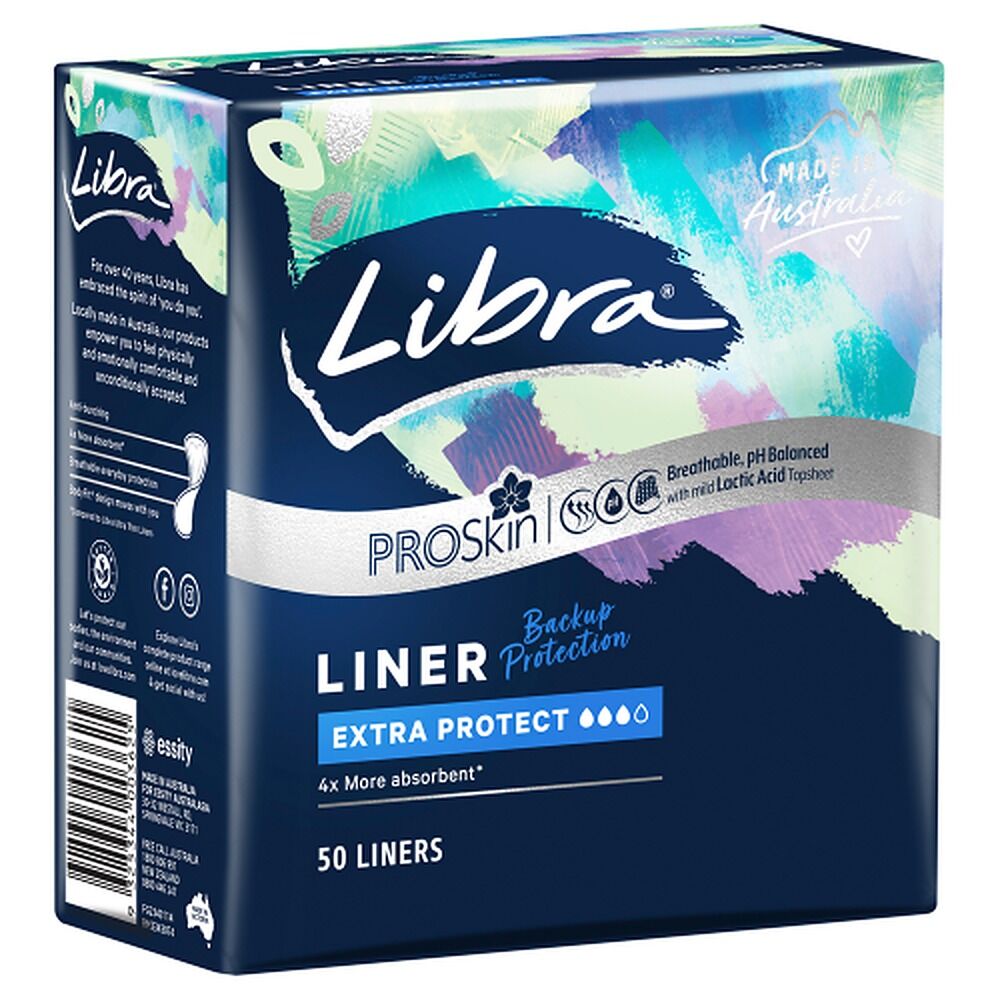 Libra Extra Protect Liners ProSkin 50 Pack x 4