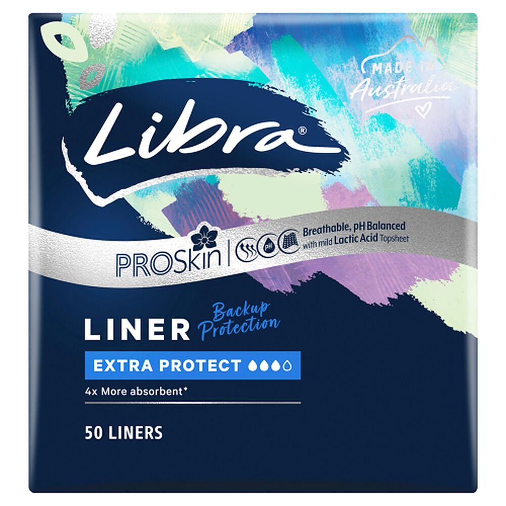 Libra Extra Protect Liners ProSkin 50 Pack x 4