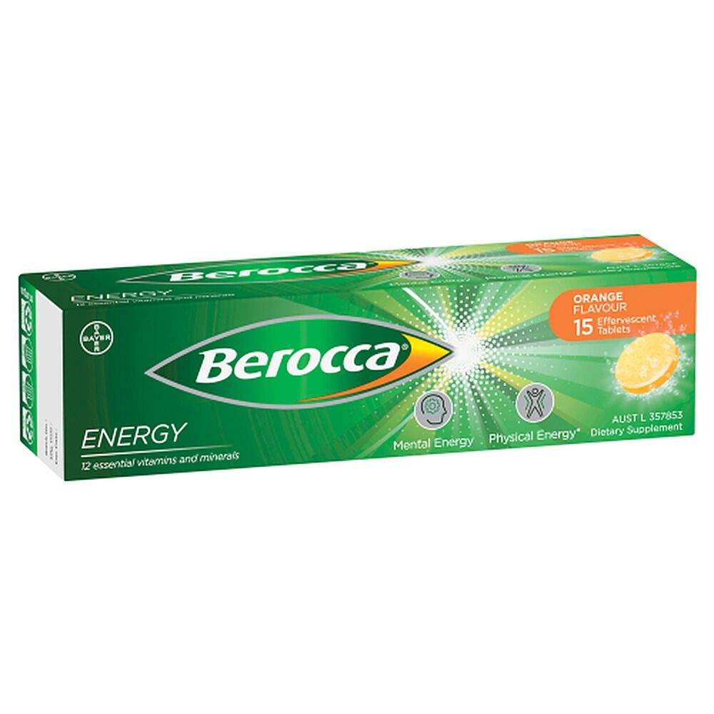 Berocca Energy Orange Flavour 15 Tablets