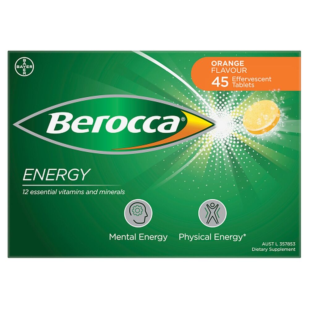 Berocca Energy Orange Flavour 45 Tablets
